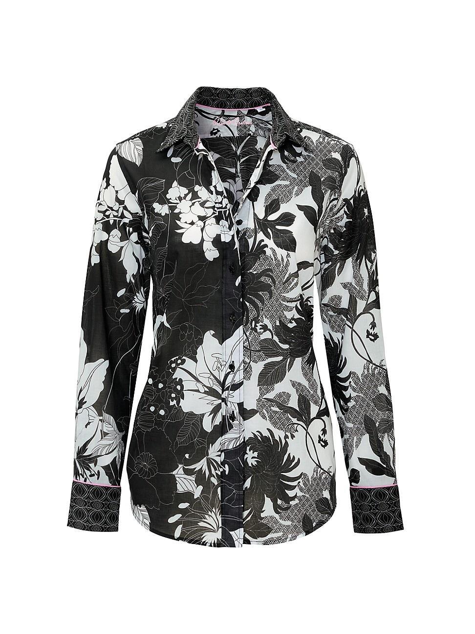 Womens Carrie Cotton Floral Buttoned Shirt Product Image