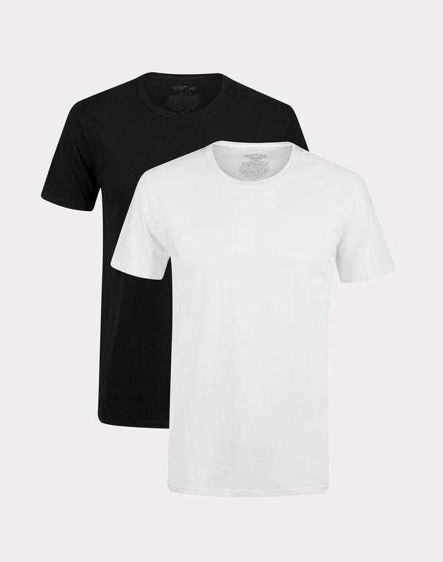 Mens Hanes Originals Ultimate Stretch-Cotton Moisture-Wicking 2-Pack Tees Product Image