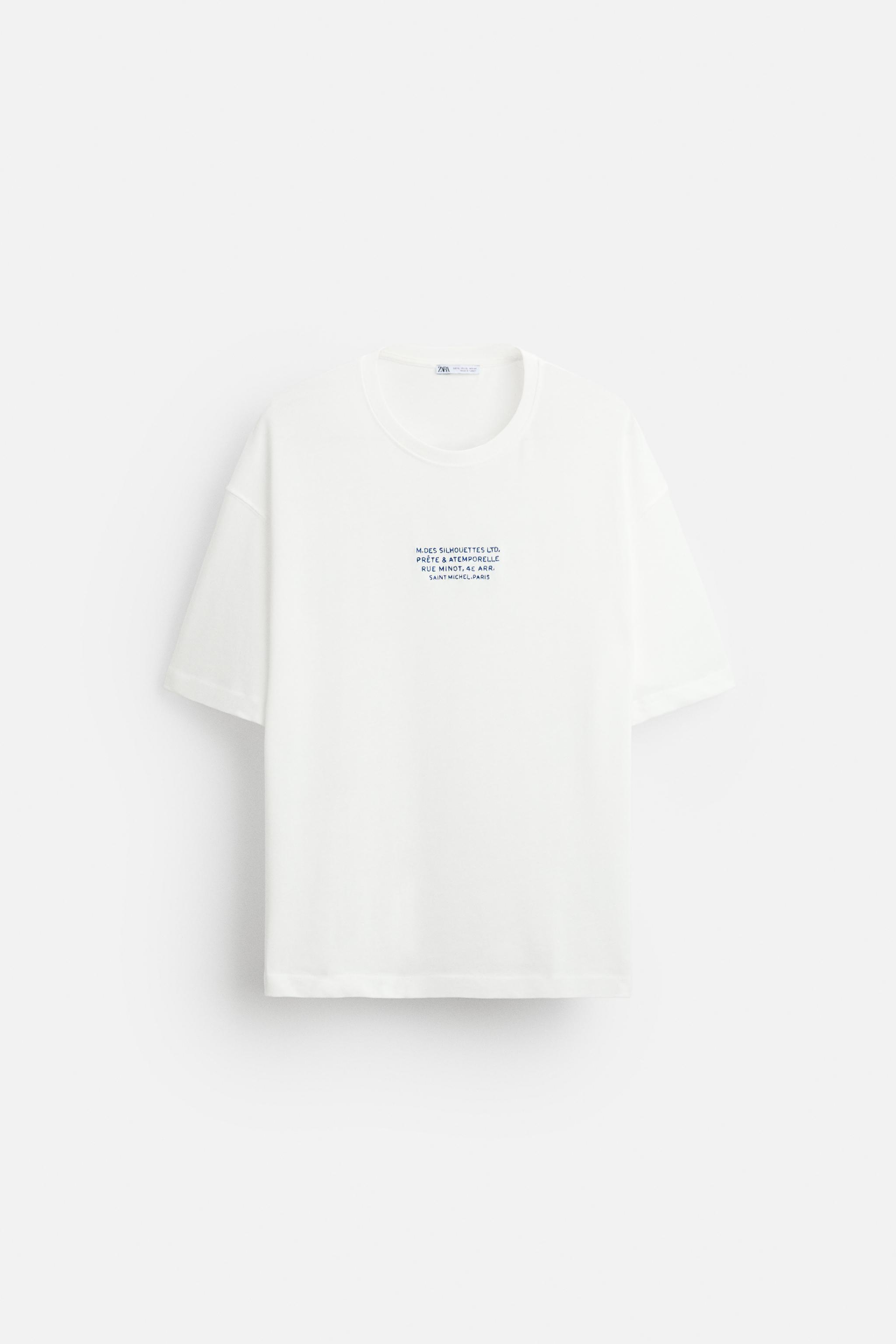 EMBROIDERED TEXT T-SHIRT Product Image