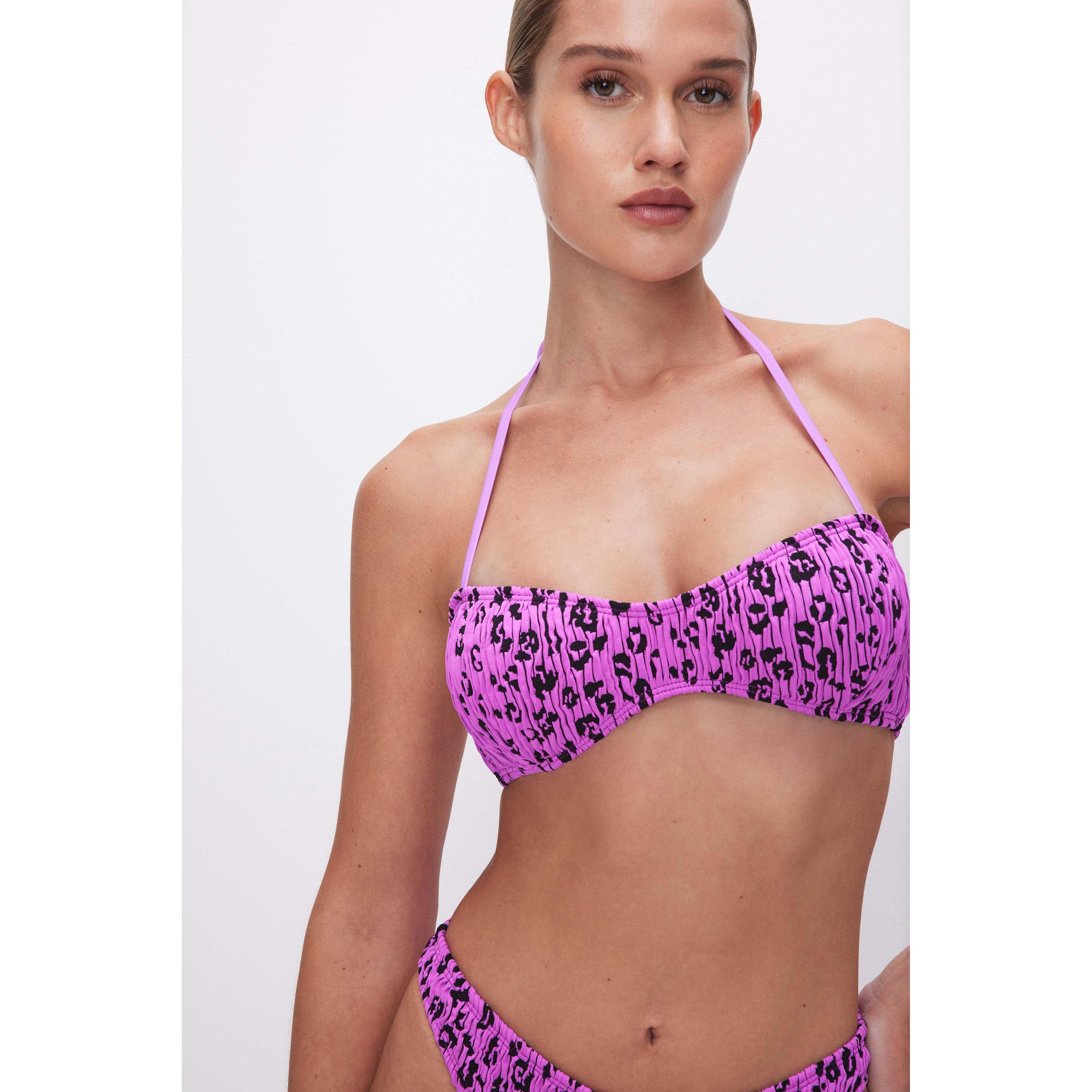 Womens Always Fits Tiny Bikini Top | Lollipop Leopard Size 2XL/3XL | Good American by Khlo Kardashian Product Image