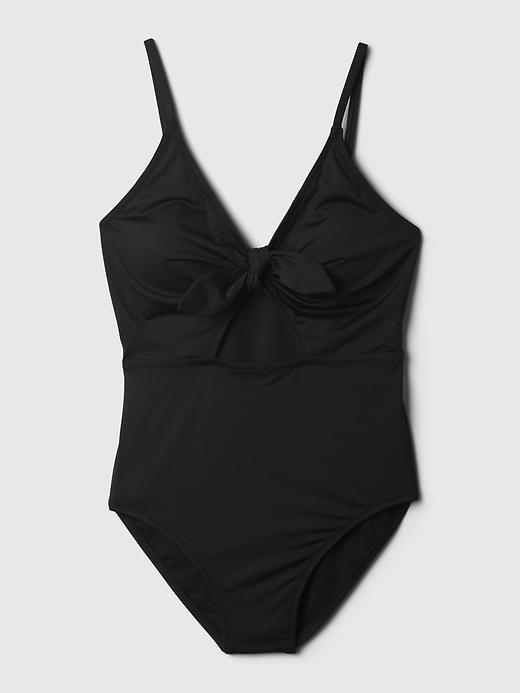 Tie-Knot Cutout One-Piece Swimsuit Product Image