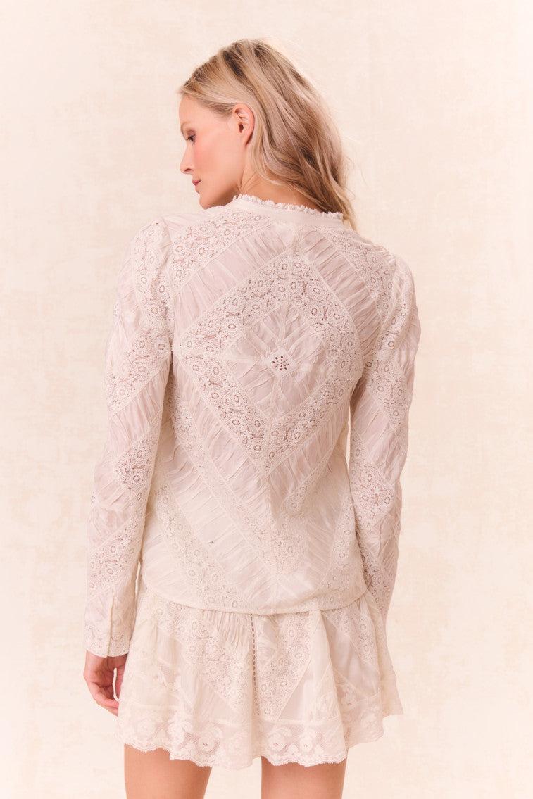 Isaline Button Down Lace Top Product Image