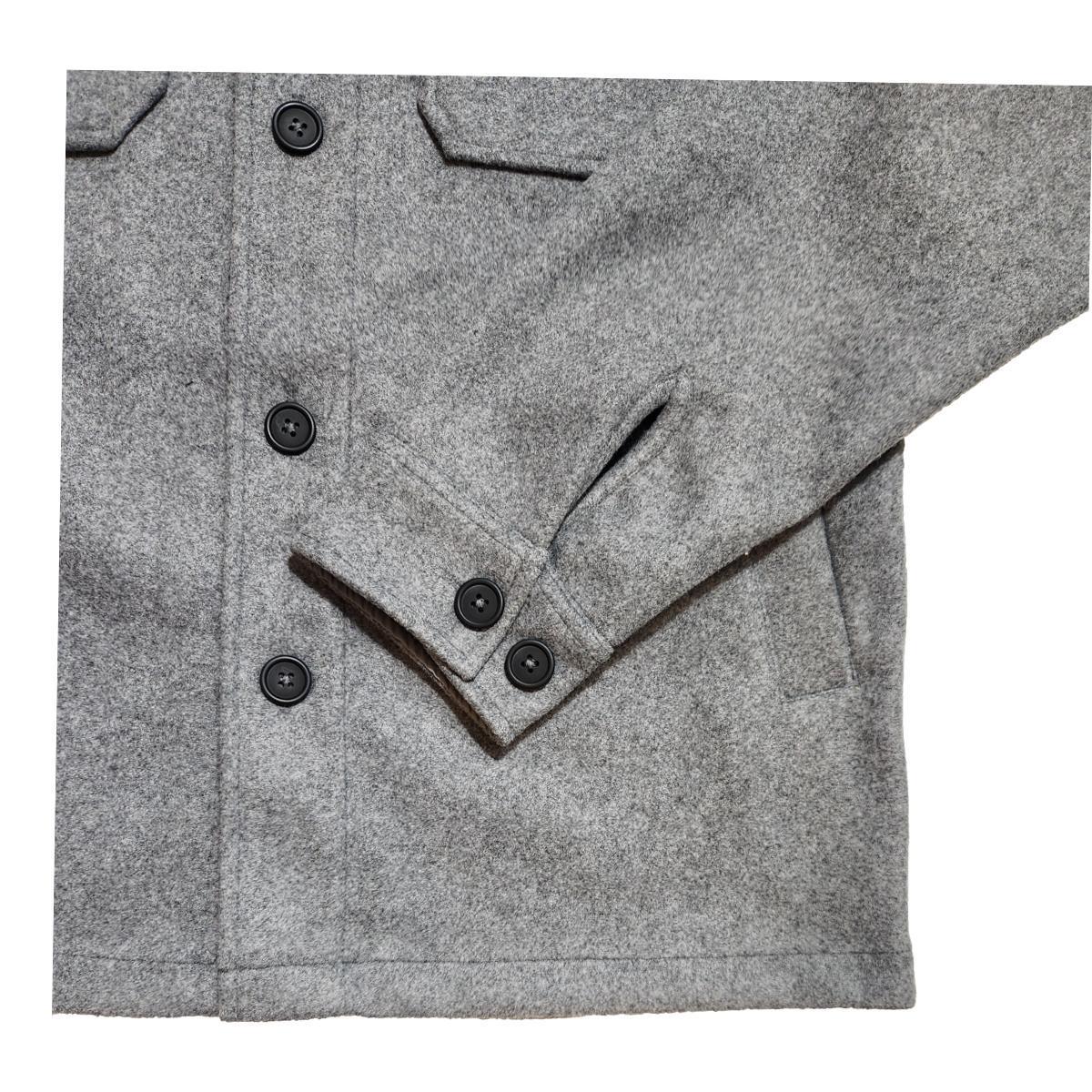 Grey Melange Overshirt Product Image