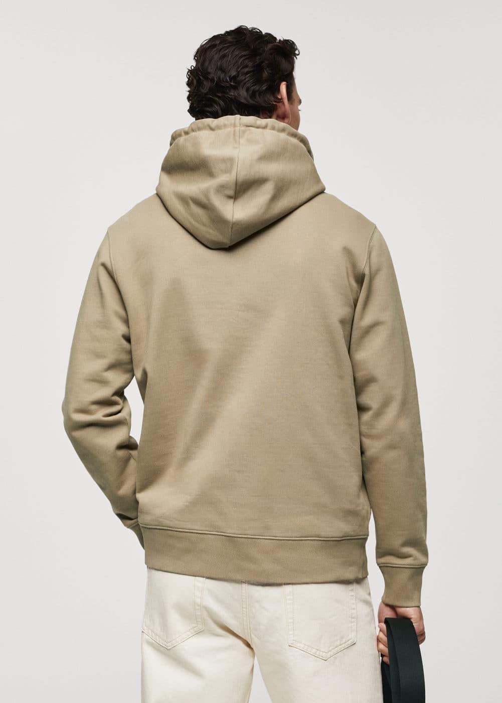 MANGO MAN - Hoodie cotton sweatshirt sandMen Product Image