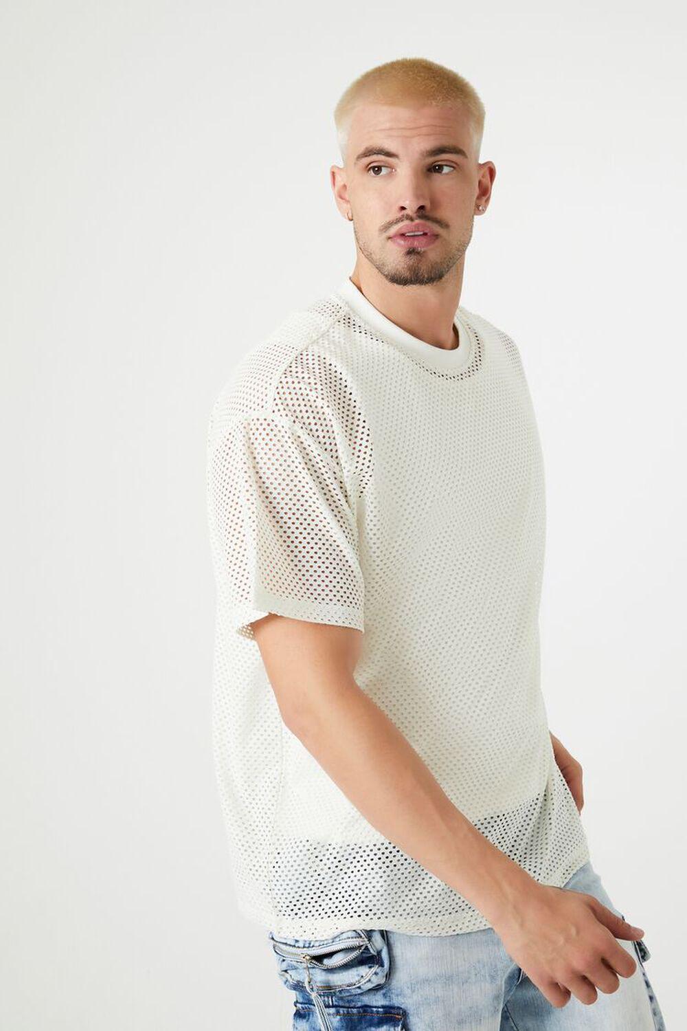 Sheer Mesh Crew Tee | Forever 21 Product Image