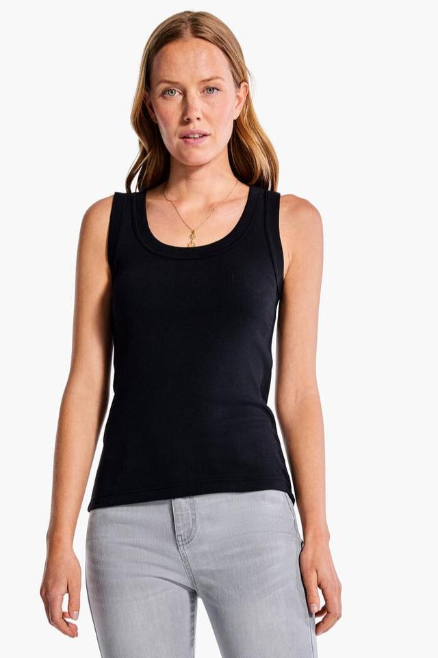 Knit Rib Scooped Tank Product Image