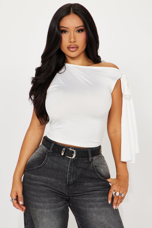 Kamari Off Shoulder Top - White Product Image