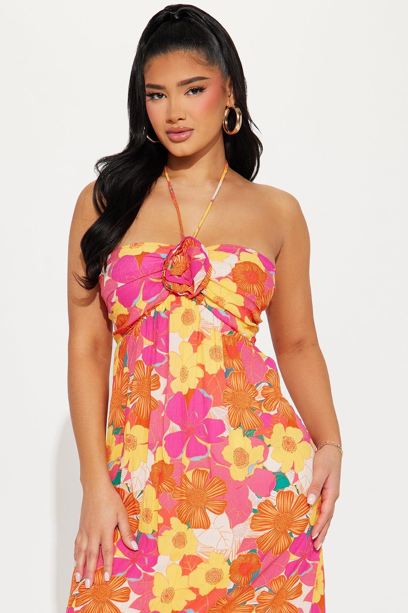 Nice Life Maxi Dress - Orange/combo Product Image