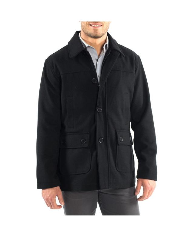 Alpine Swiss Wyat Mens Wool Blend Classic Barn Coat Cargo Pocket Military Jacket Product Image