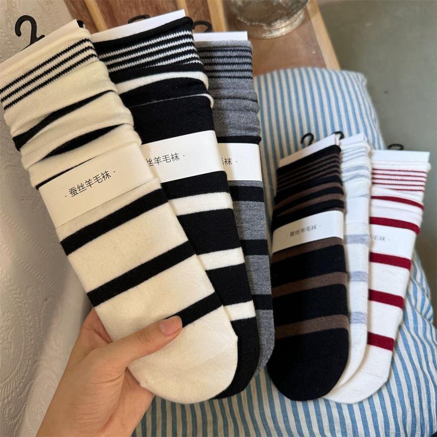 Striped Crew Socks Product Image