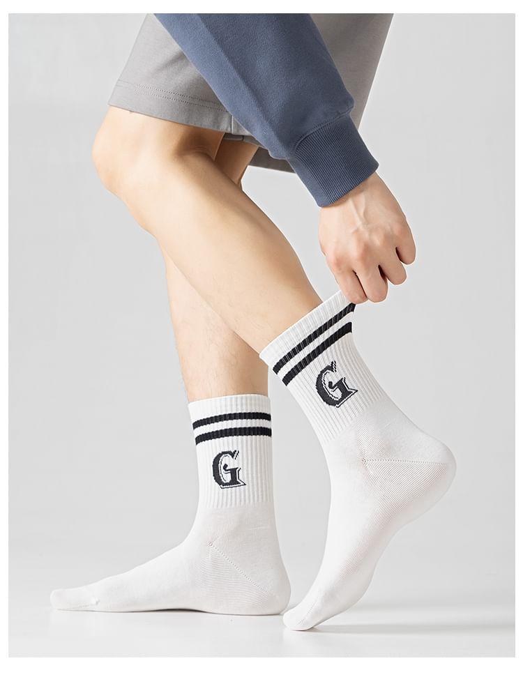 Lettering Crew Socks Product Image