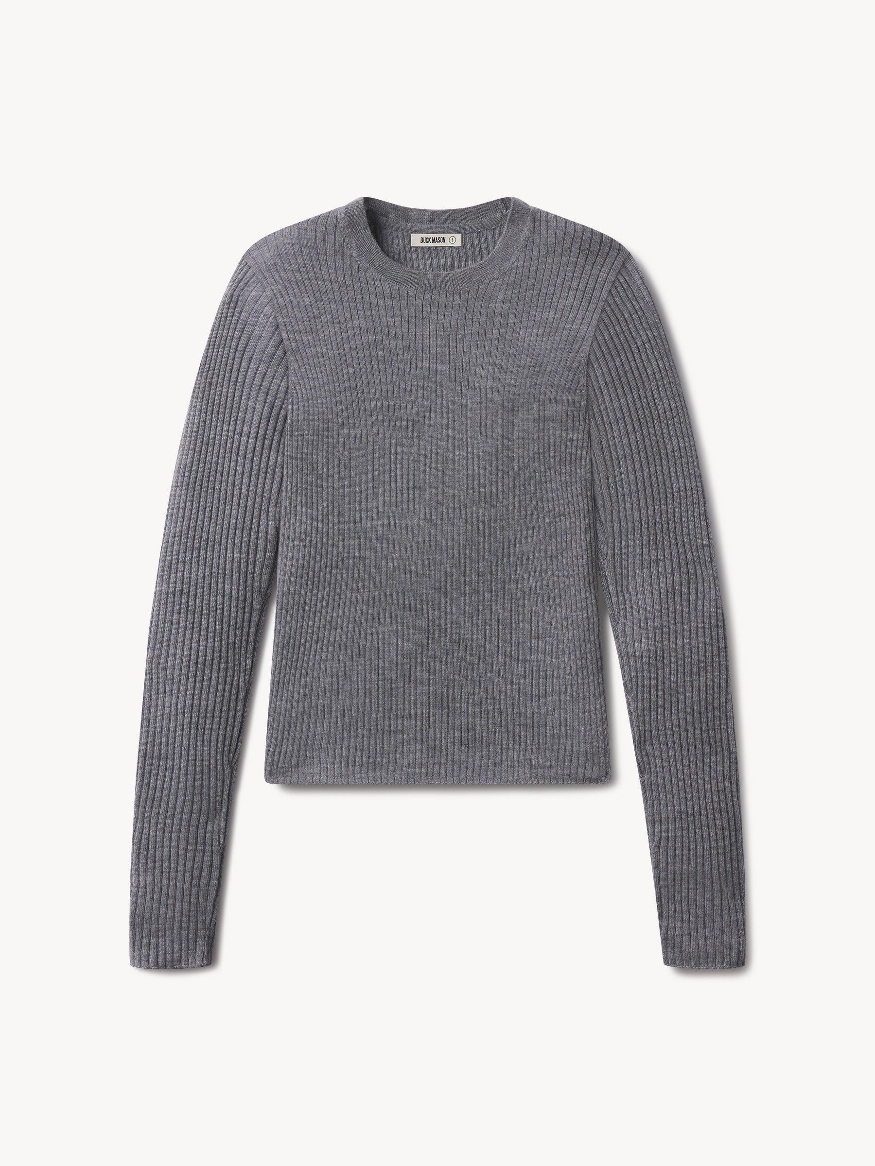 Heather Grey Featherweight Silk Cashmere L/S Crew product image