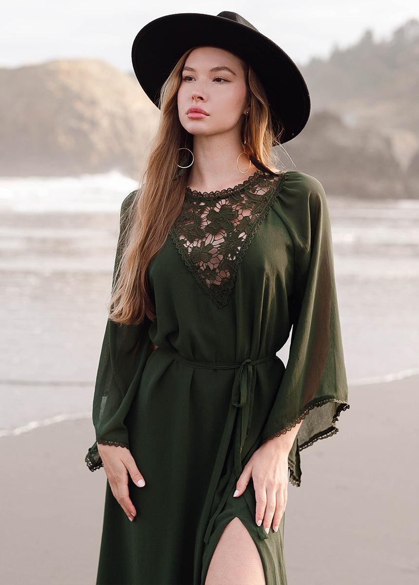 Sunni Dress in Burnt Olive Product Image