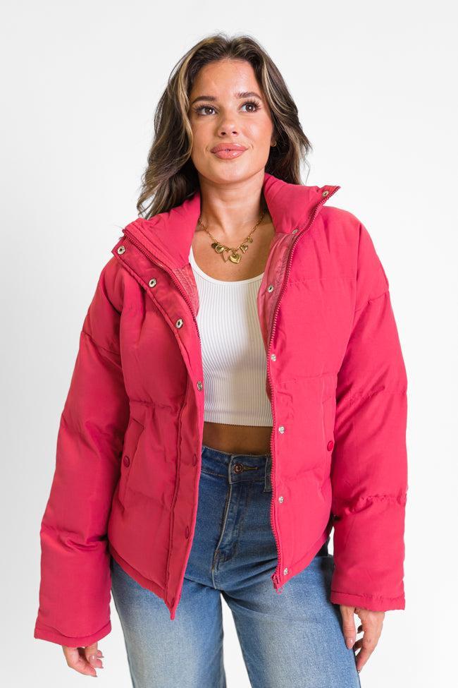 Snow Problem At All Magenta Puffer Jacket FINAL SALE Product Image