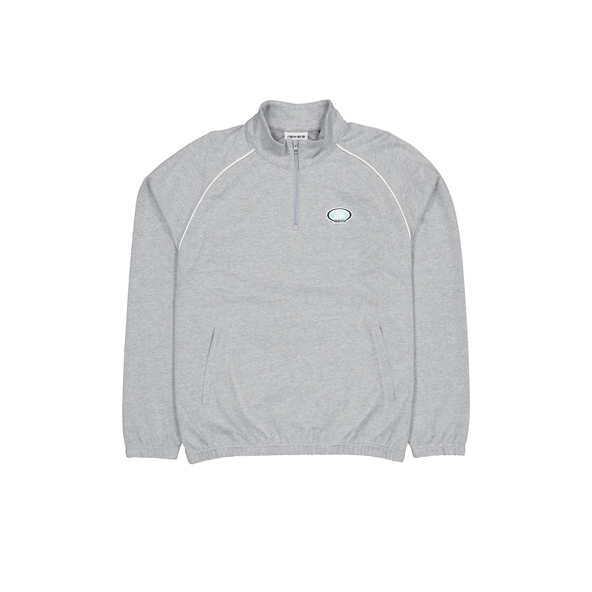 Brand New Era Shoreline Heather Gray Half-Zip Pullover Male Product Image