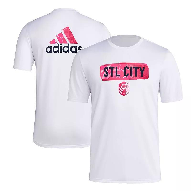 Mens adidas White St. Louis City SC Local Pop AEROREADY T-Shirt Product Image