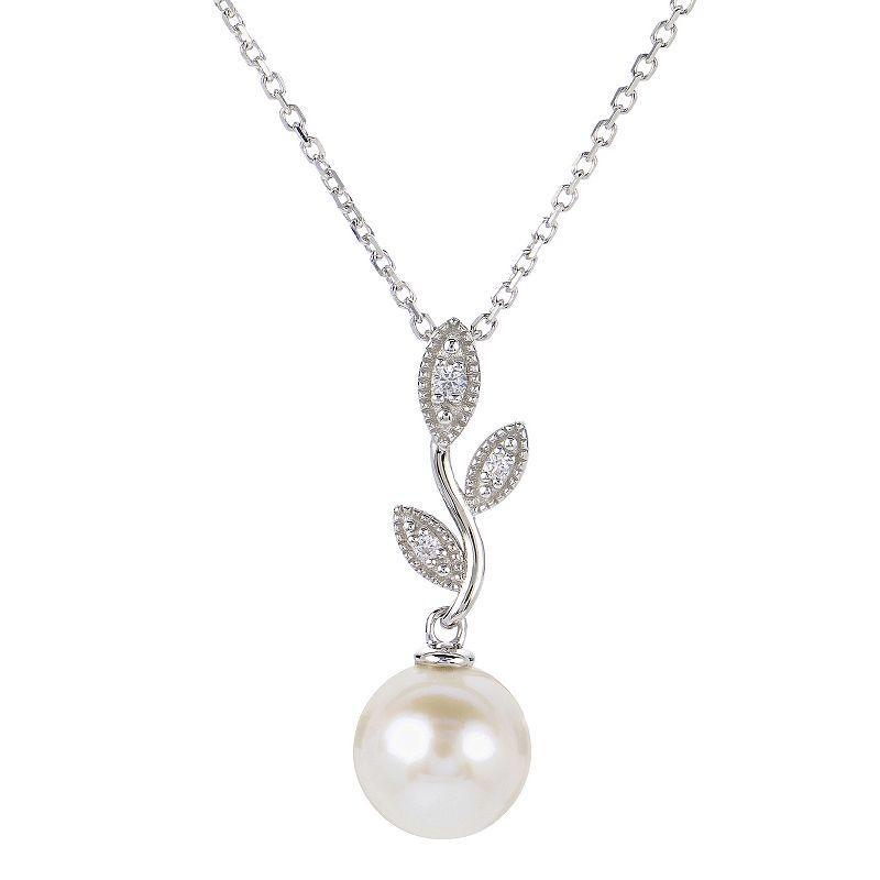 Pearlustre By Imperial Sterling Silver Freshwater Pearl Pendant, 18 In Product Image