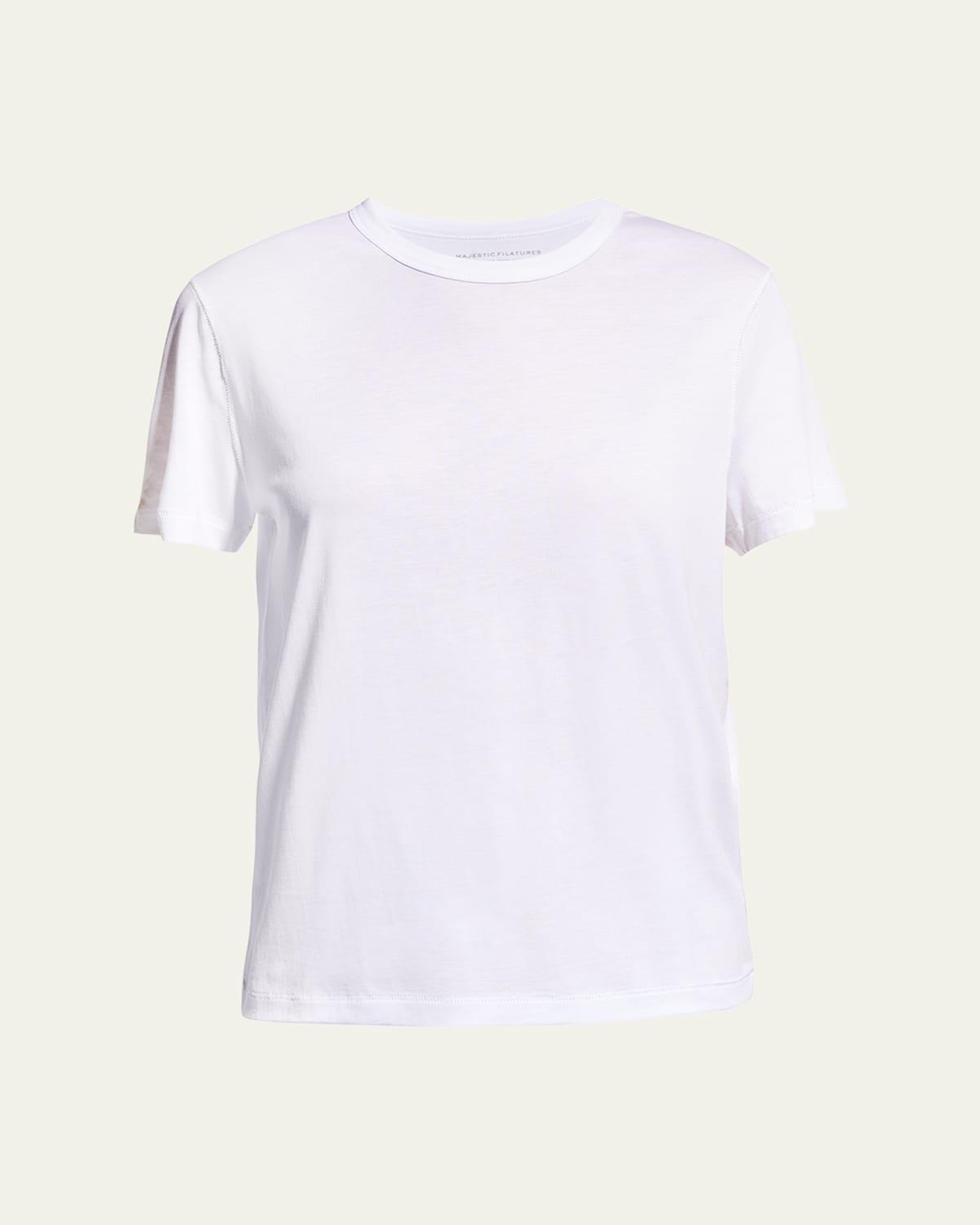 Lyocell Cotton Semi-Relaxed Short-Sleeve Crewneck tee Product Image