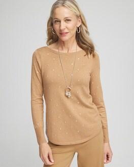 Studded V-Neck Sweater Product Image