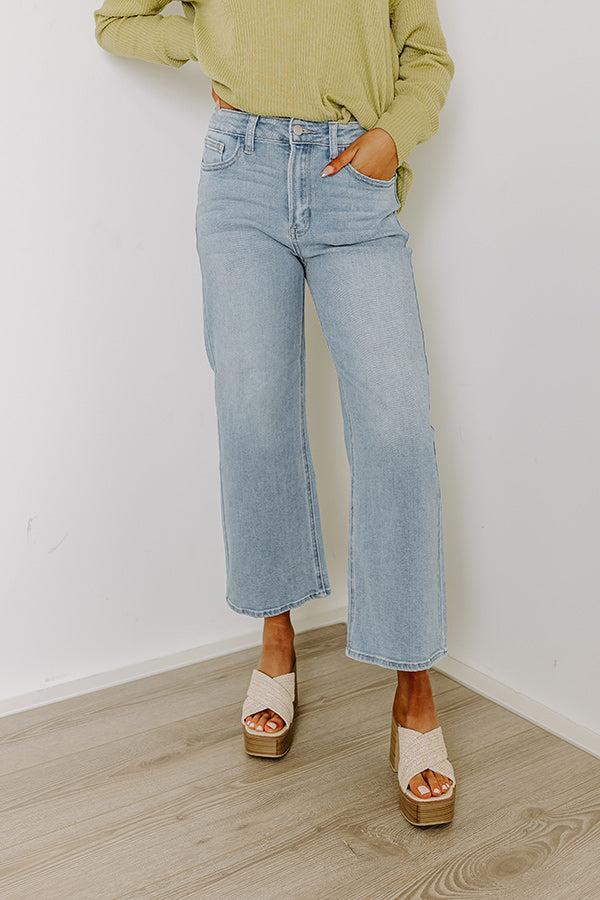 Just USA Wren High Waist Straight Leg Jean in Light Wash Product Image