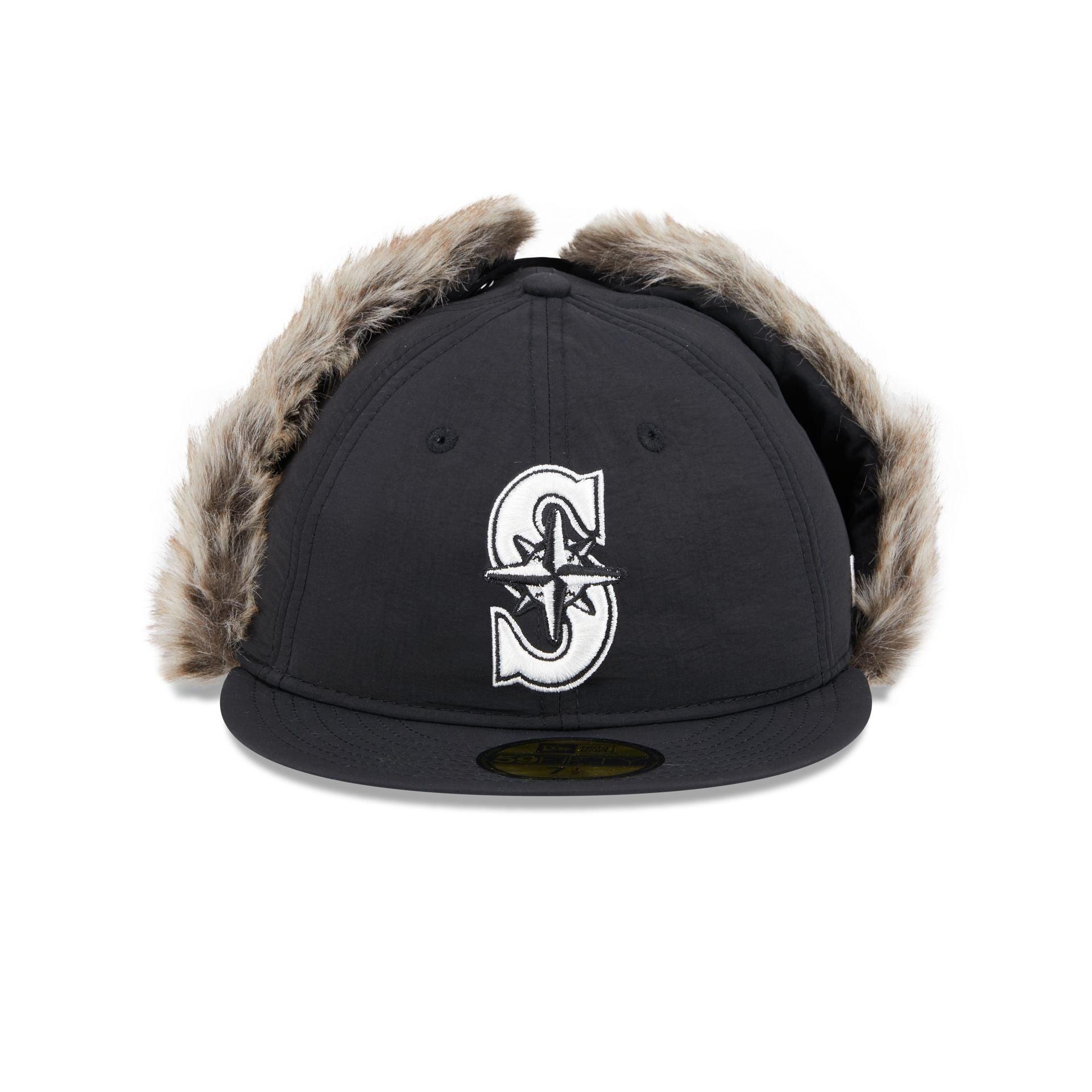 Seattle Mariners Winter Dog Ear Retro Crown 59FIFTY Fitted Hat Male Product Image