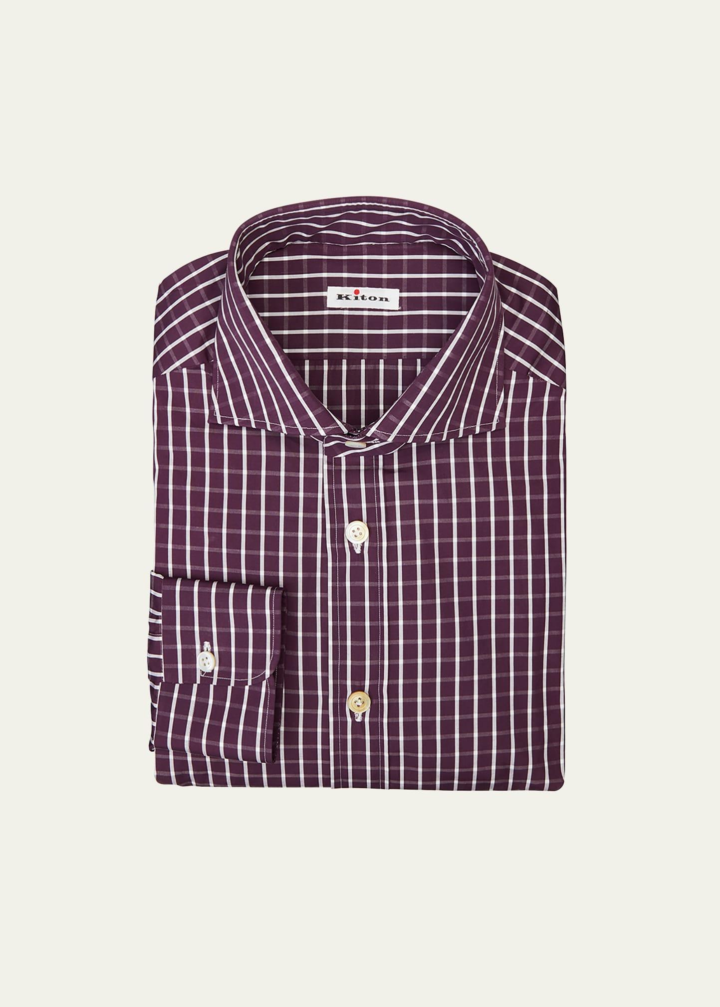 Mens Gingham Check Dress Shirt Product Image