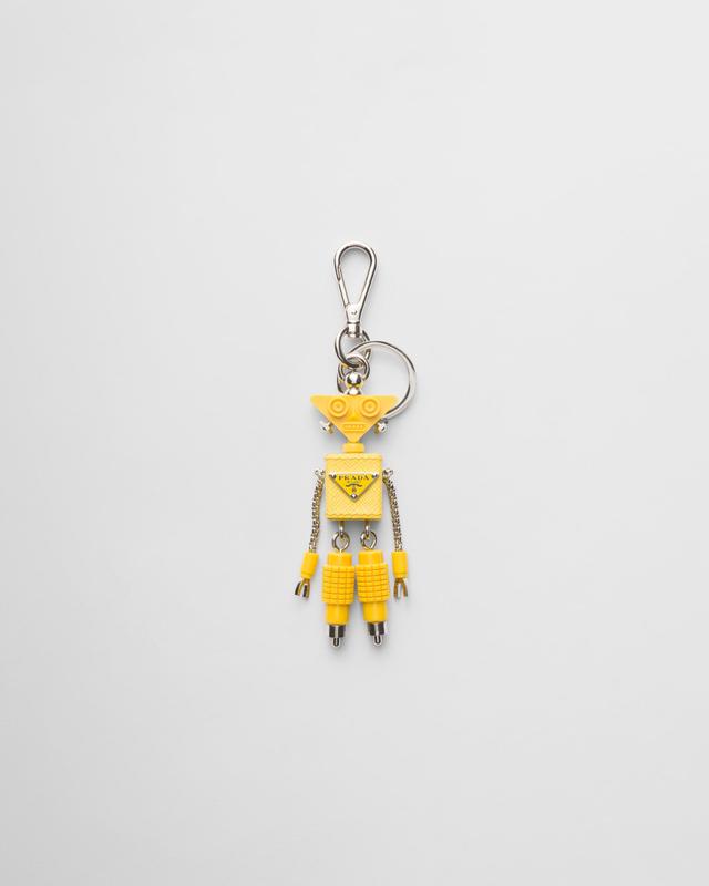 Robot Saffiano leather bag charm Product Image