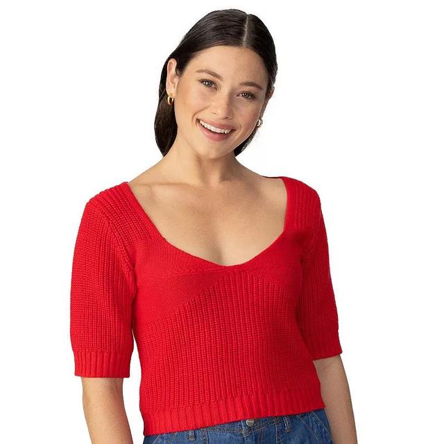 Womens Modern Supply by Sanctuary Short Sleeve Bustier Sweater Product Image