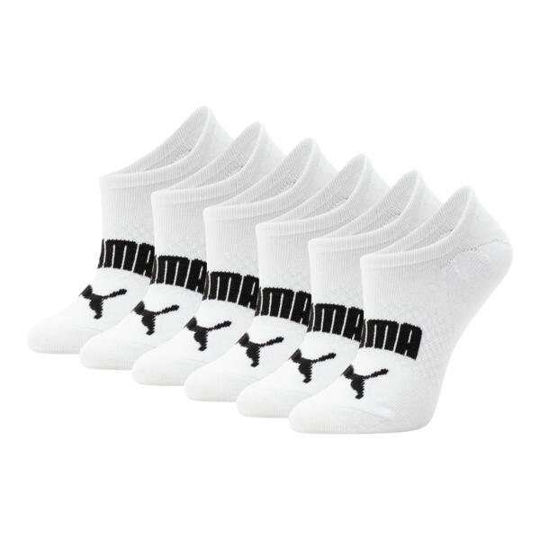 PUMA Women's Non-Terry Sneaker-Cut Socks [6-Pack] in White/Black Product Image