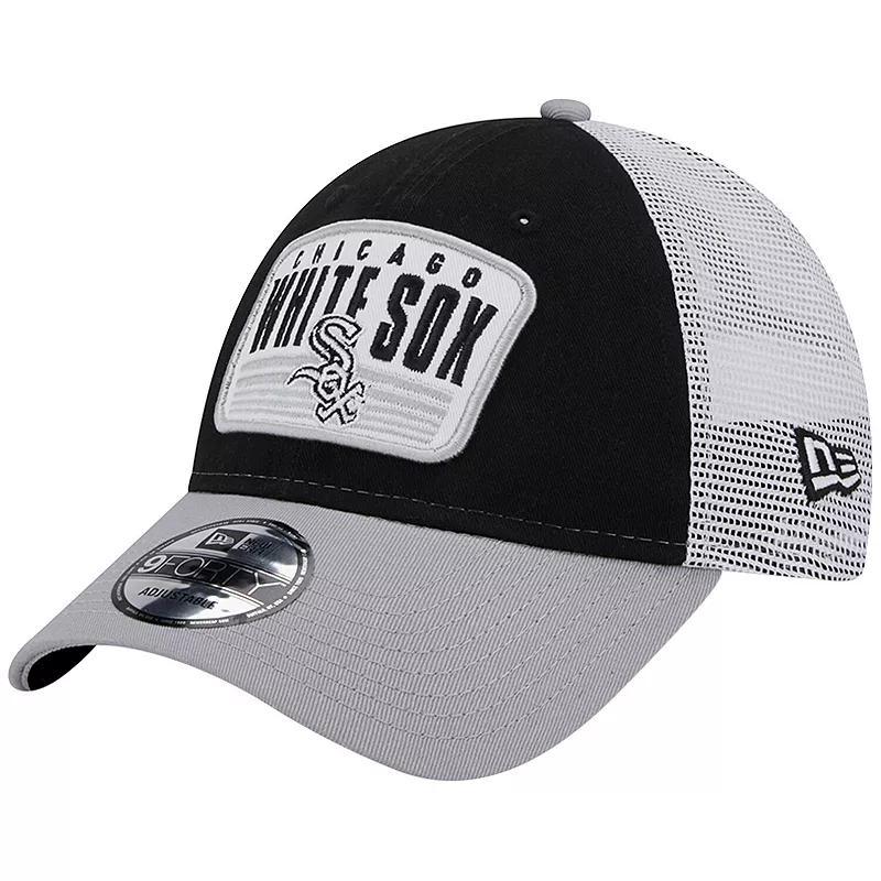 Mens New Era Black Chicago White Sox Two-Tone Patch 9FORTY Snapback Hat Product Image