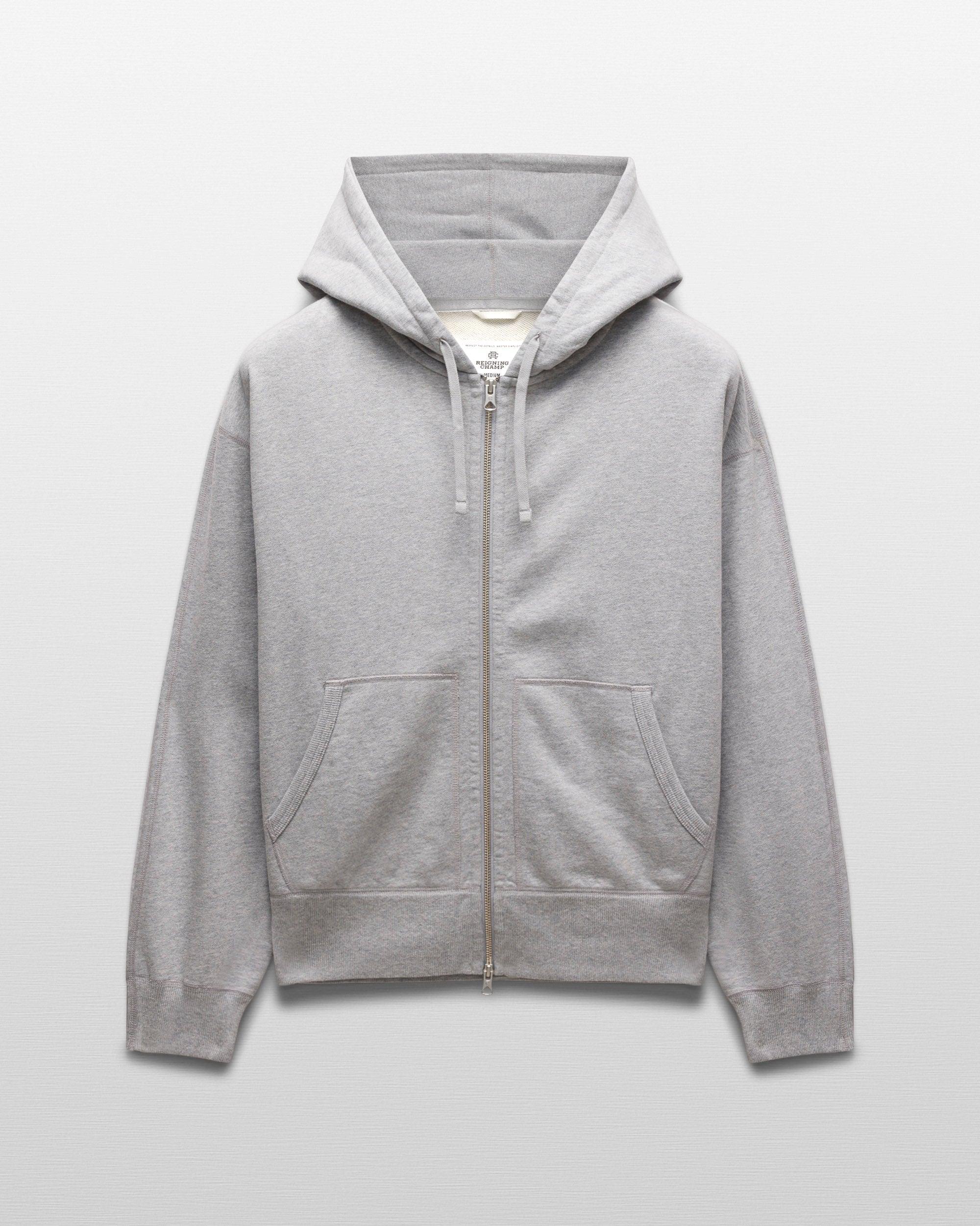 Midweight Terry Relaxed Zip Hoodie Male Product Image