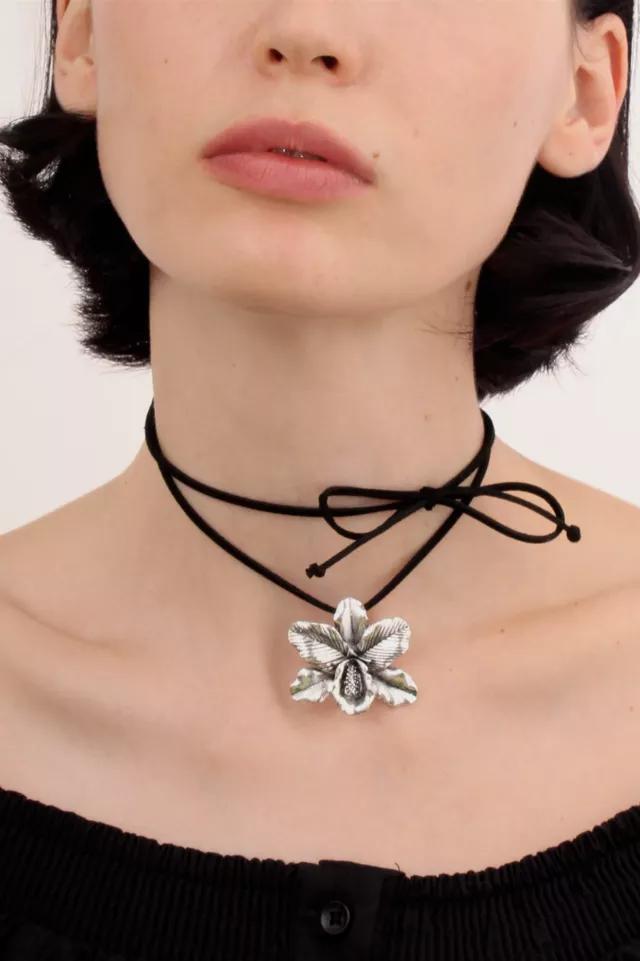 Velvet Luna Lily Suede Choker Necklace Product Image