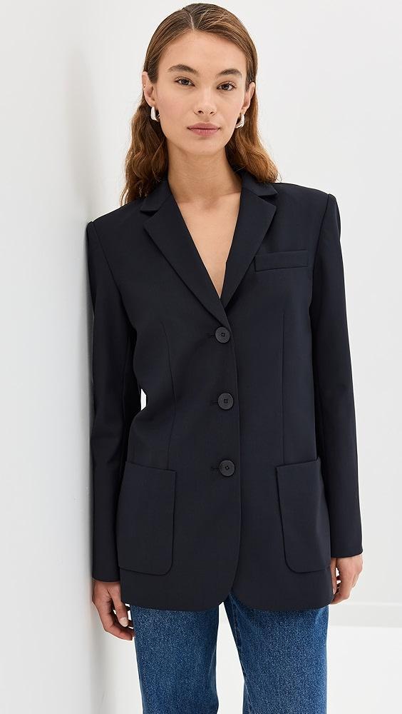 Tibi Tropical Wool Max Blazer | Shopbop Product Image