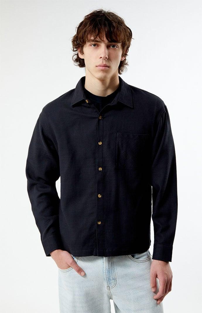 Men's Cropped Classic Long Sleeve Shirt - Product Image