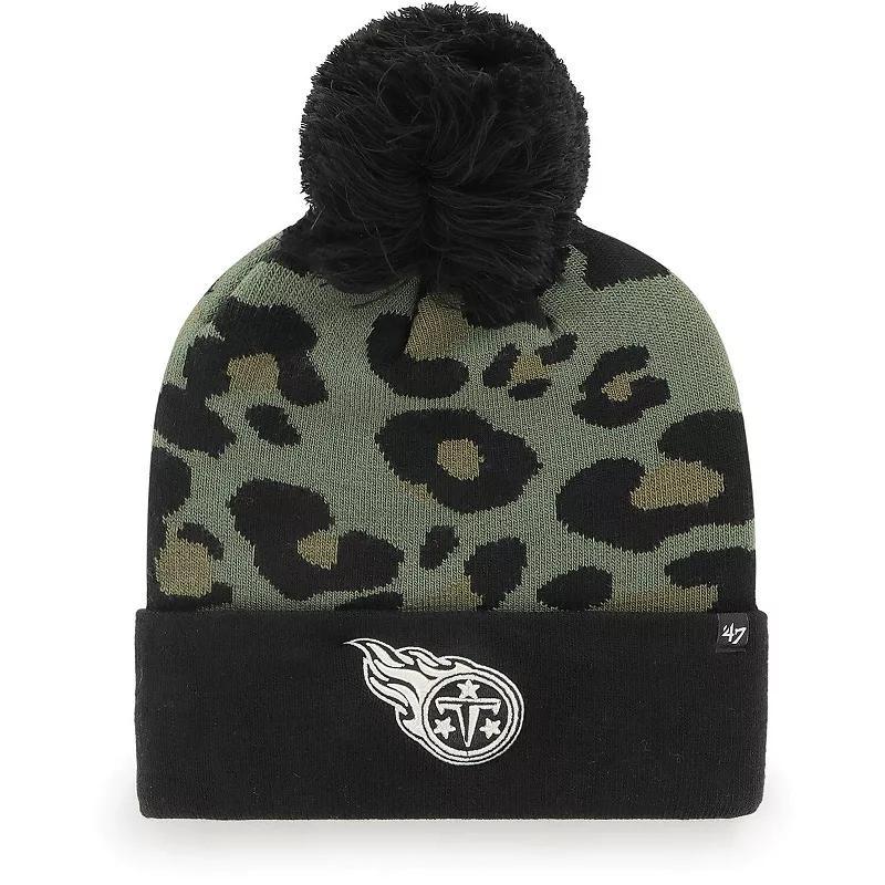 Womens 47 /Black Tennessee Titans Bagheera Cuffed Knit Hat with Pom Product Image