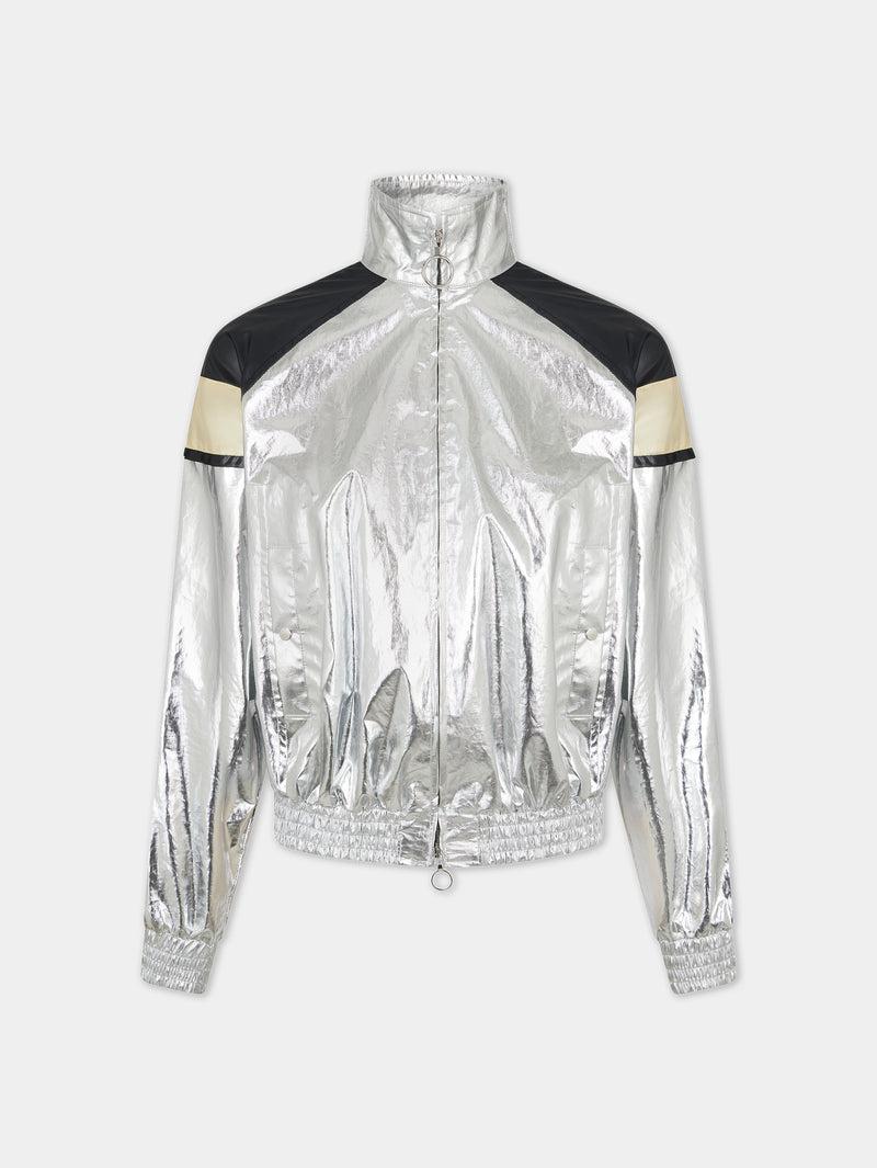 Silver turtleneck jacket Product Image