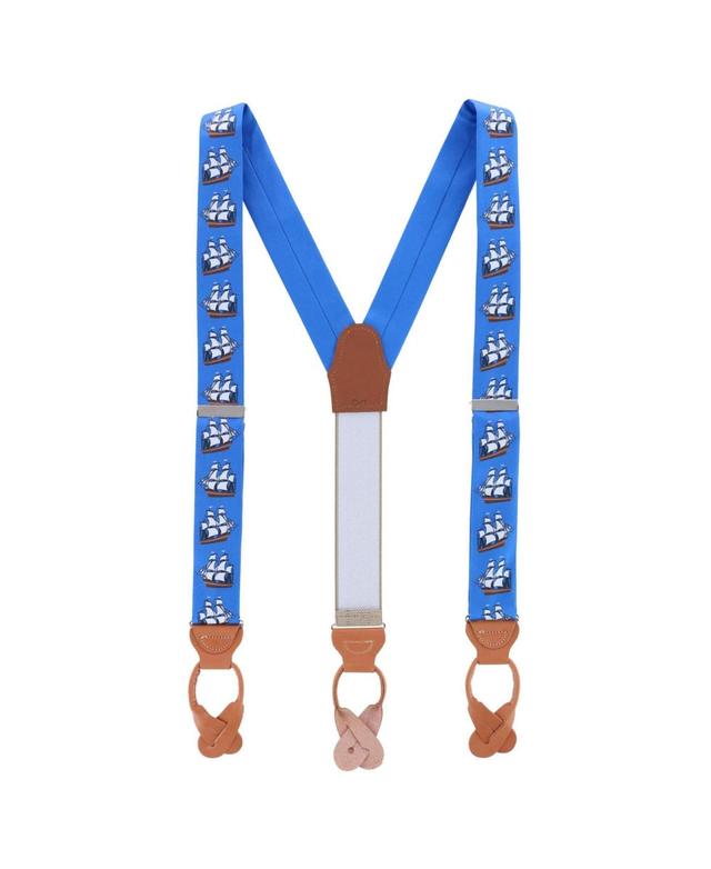 Trafalgar Mens The Royal Fortune Pirate Ship Silk Button End Suspenders Product Image