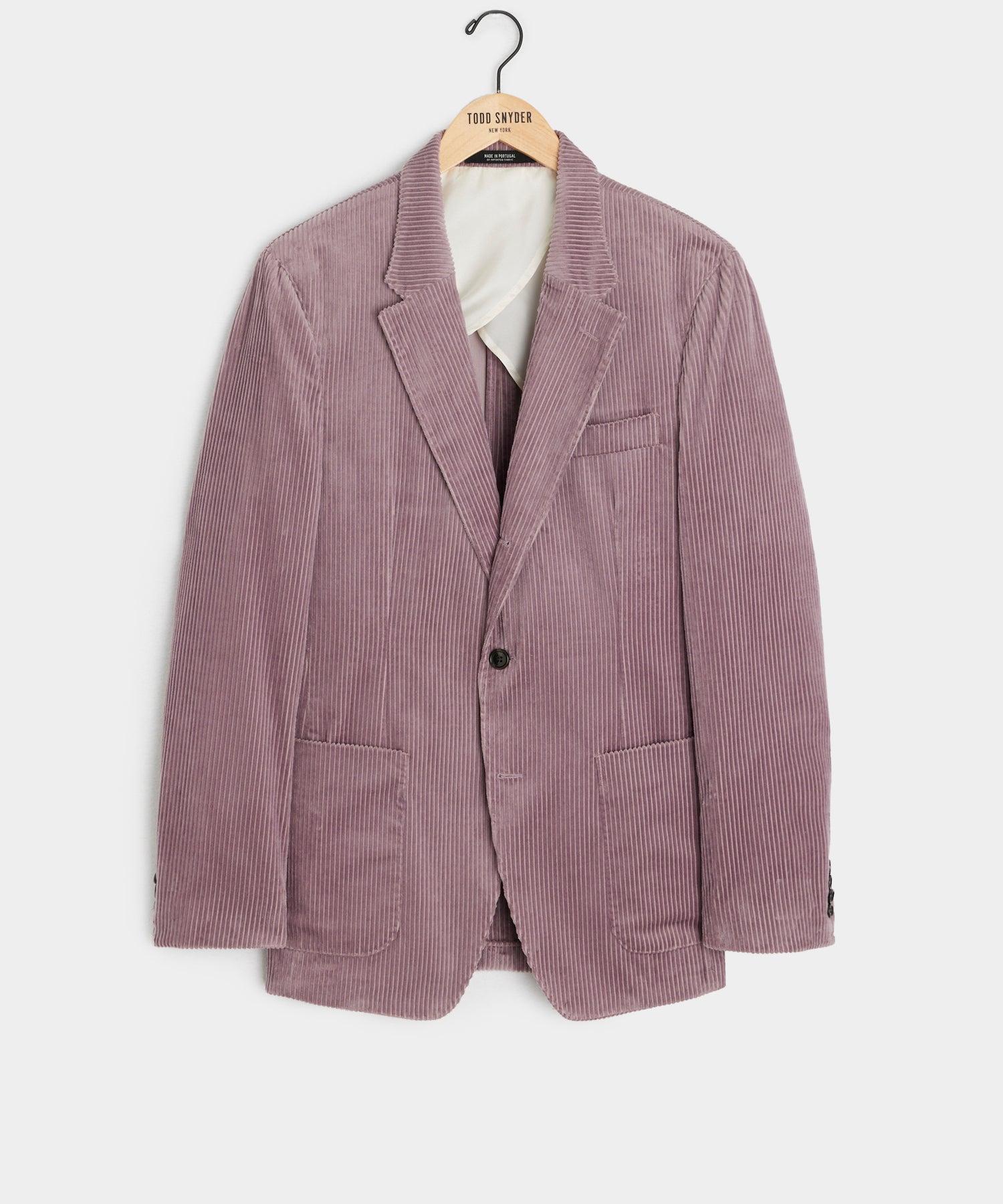 Italian Wide Wale Corduroy Madison Jacket in Mauve Product Image