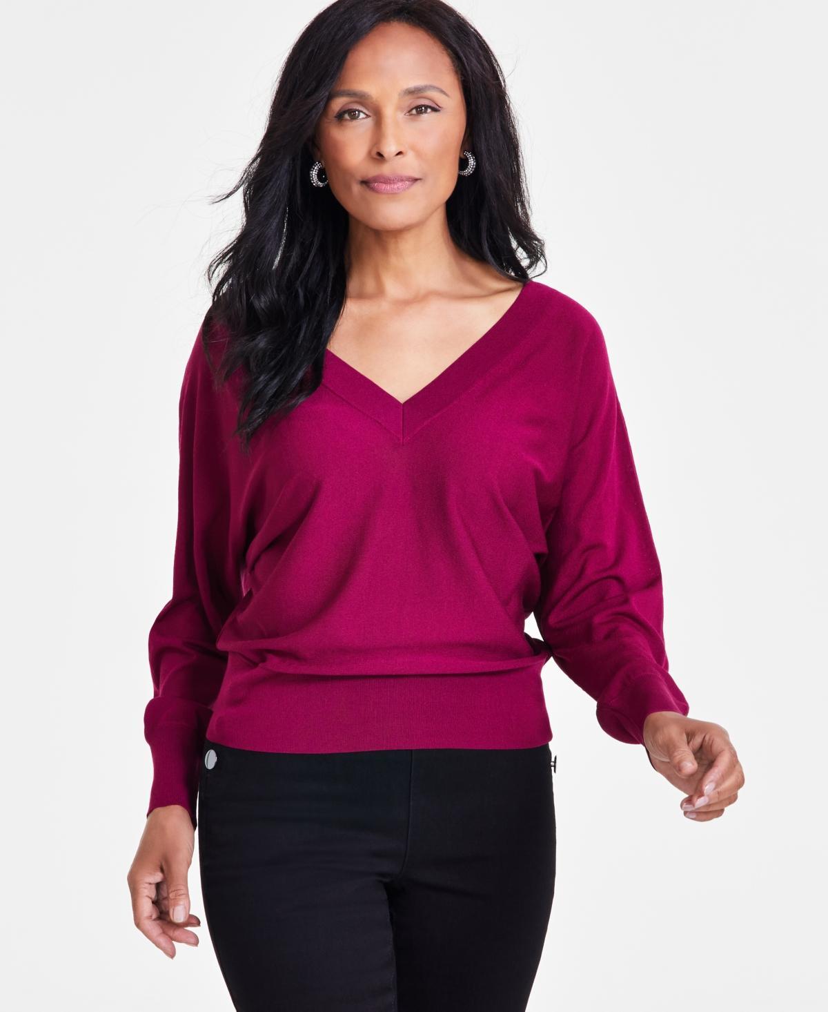 I.n.c. International Concepts Womens V-Neck Sweater, Created for Macys Product Image