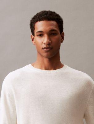 Linen Blend Crewneck Sweater Product Image