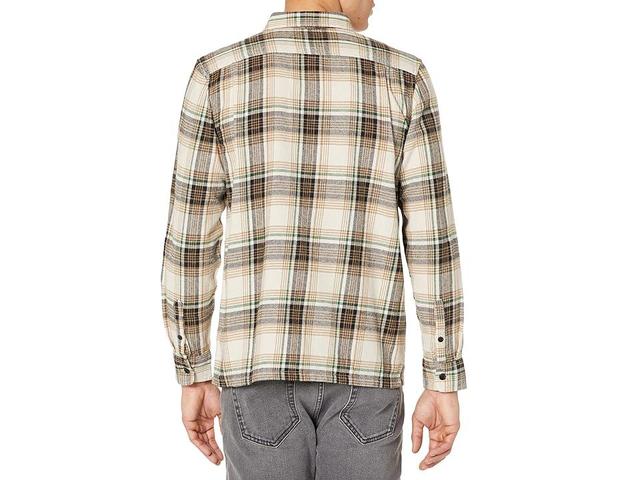 Vans Helleson Long Sleeve Plaid Flannel (Oatmeal Men's Clothing Product Image