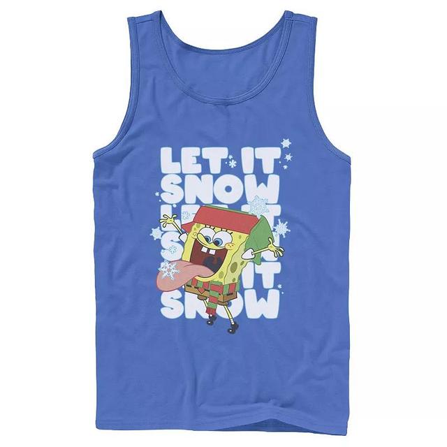 Mens Nickelodeon Spongebob Squarepants Let It Snow Let It Snow Let It Snow Graphic Tank Top Product Image