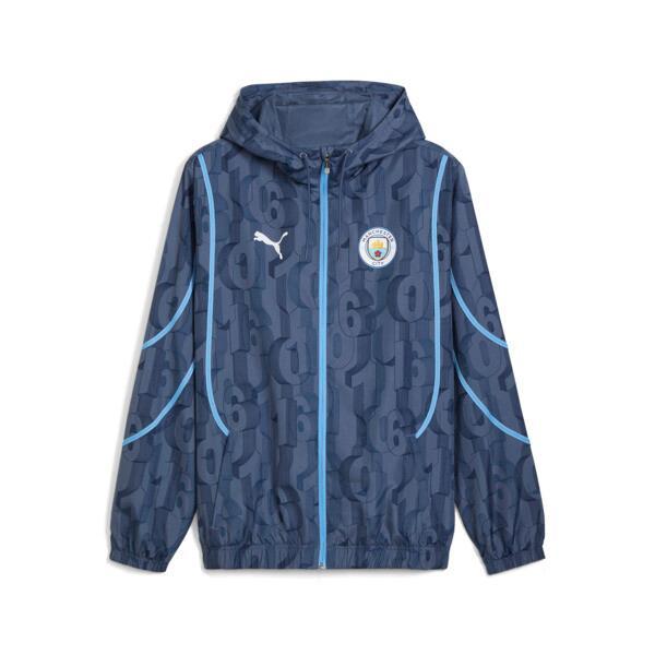 PUMA Manchester City Pre-Match Men's Woven Jacket in Inky Blue/Team Light Blue Product Image