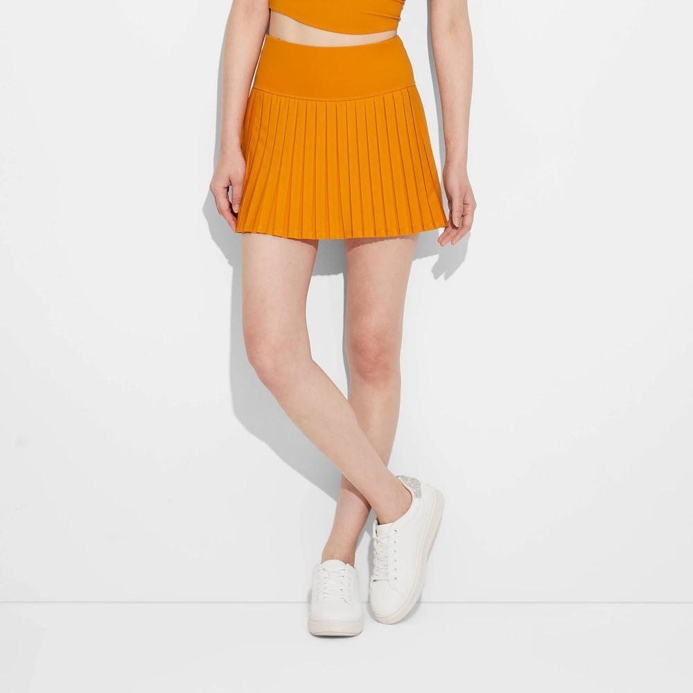 Womens Game Day Pleated Skort - JoyLab Dark Orange M Product Image