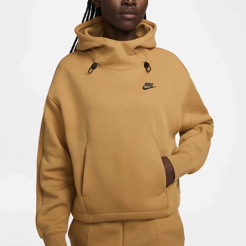 Nike Womens Nike NSW Tech Fleece OS Hoodie - Womens Flax/Black Product Image