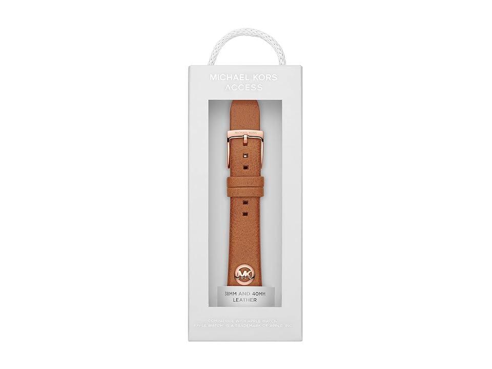 Michael Kors Logo Charm Luggage Leather 38/40mm Band for Apple Watch Product Image