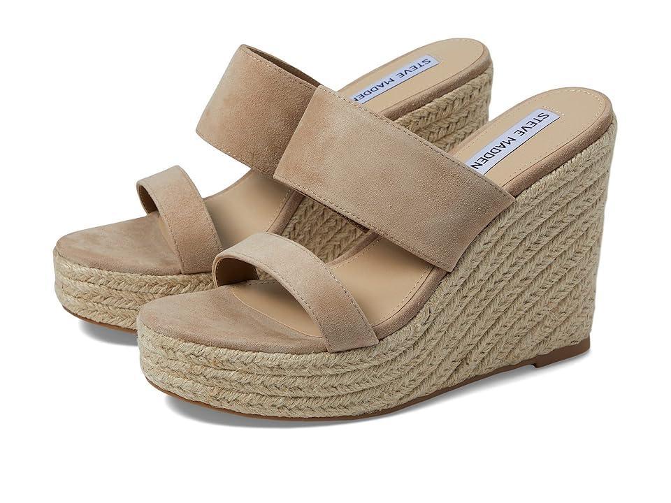 Steve Madden Sunrise Wedge Sandal (Tan Suede) Women's Shoes Product Image