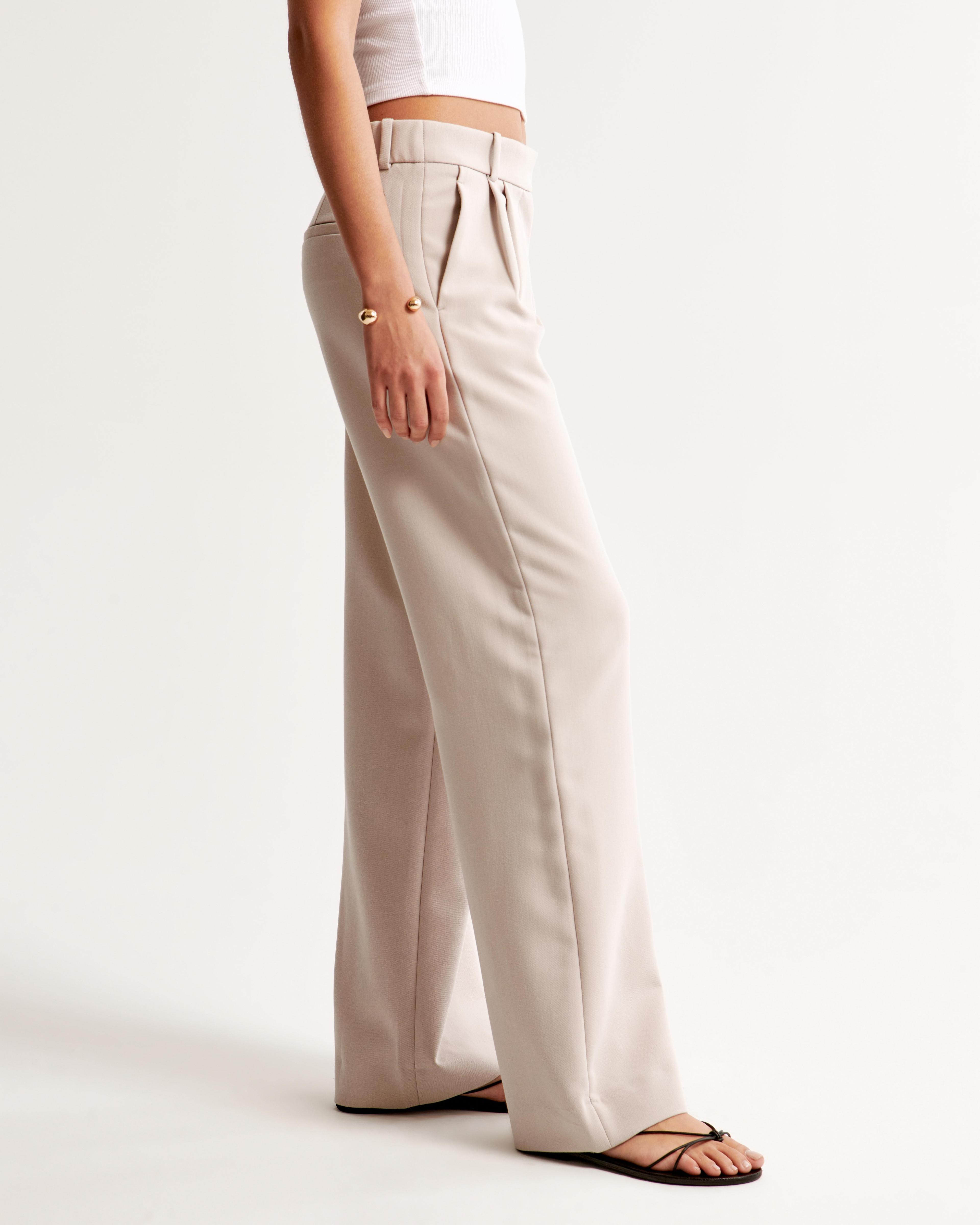 A&F Sloane Low Rise Tailored Wide Leg Pant Product Image