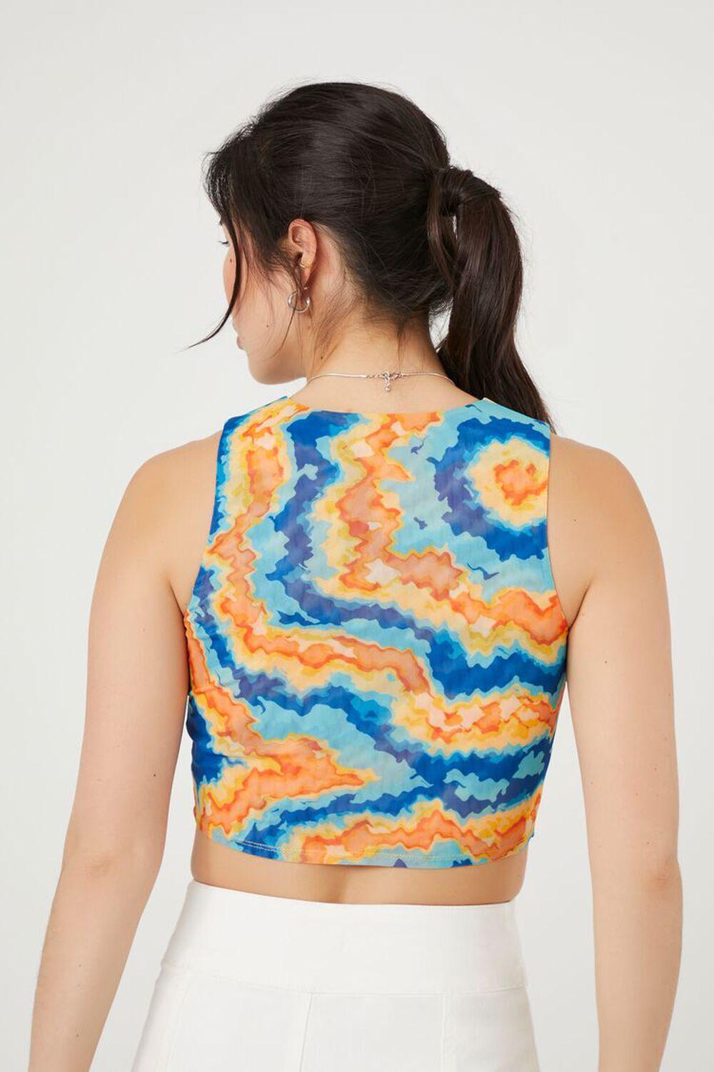 Tie-Dye Mesh Crop Top | Forever 21 Product Image