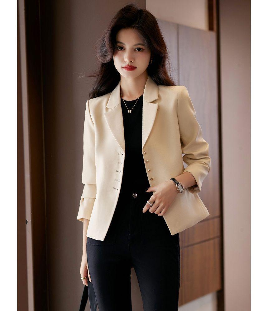 Plain Single-Breasted Blazer Product Image